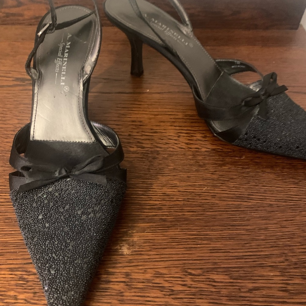 Black dressy sling back shoes